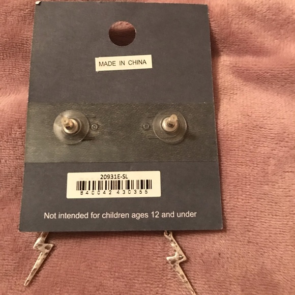 🆕NWT Silver Lightning ⚡️ Bolt Earrings - Picture 2 of 2